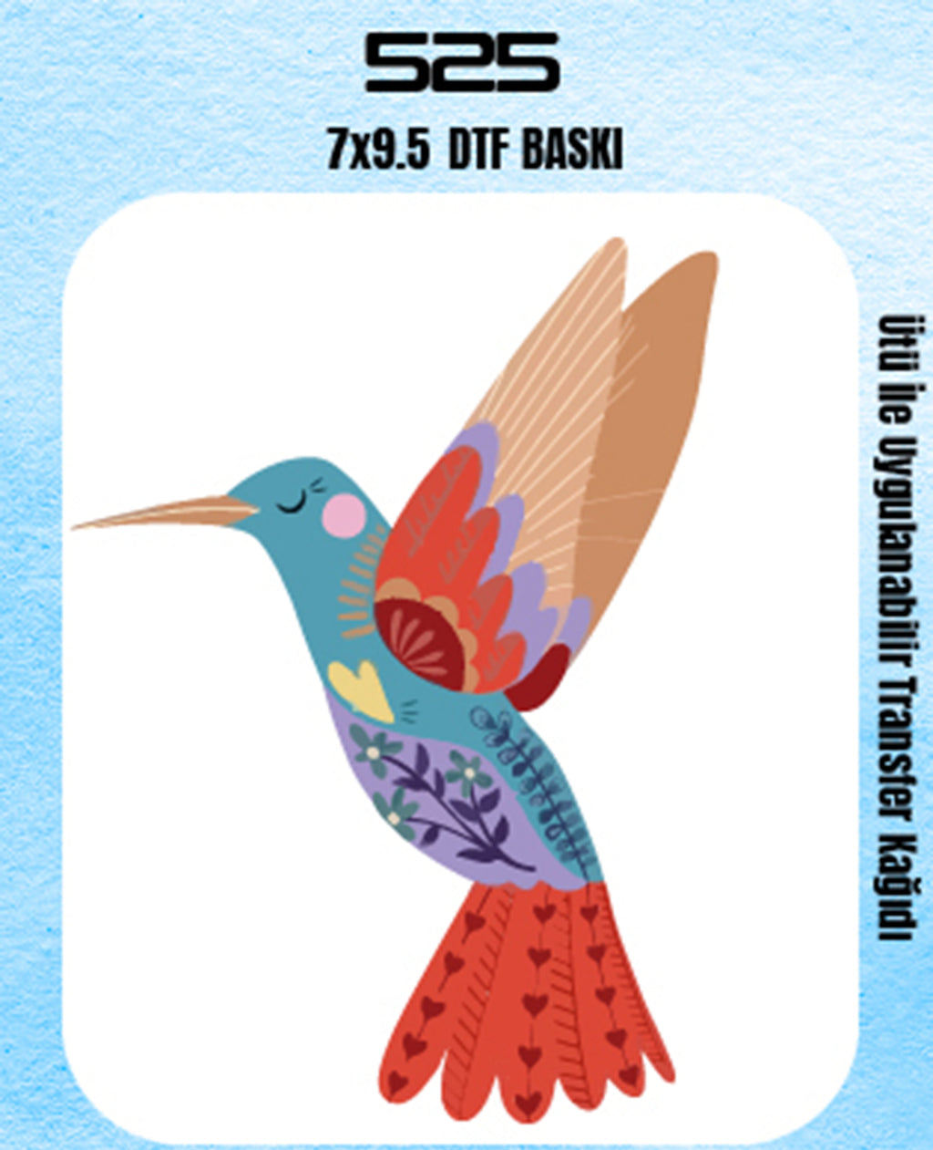 Ütü Ile Yapışan Tekstil Dtf Baskı Tişört Baskısı