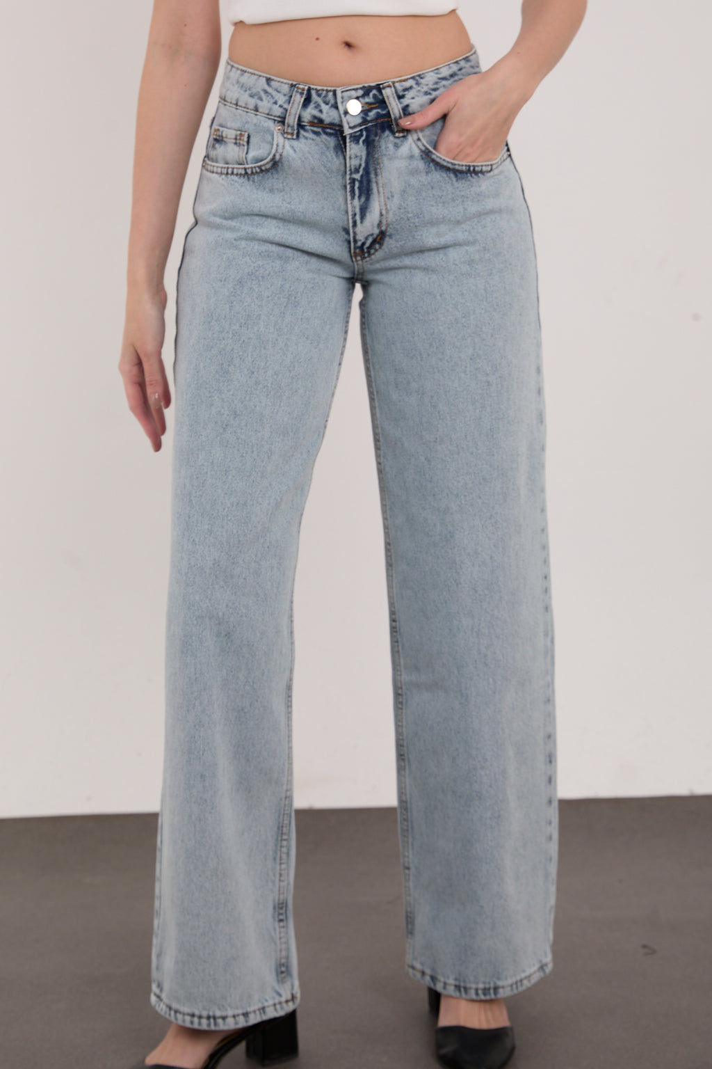 Wide Leg Palazzo Jeans